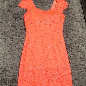 Bright coral dress